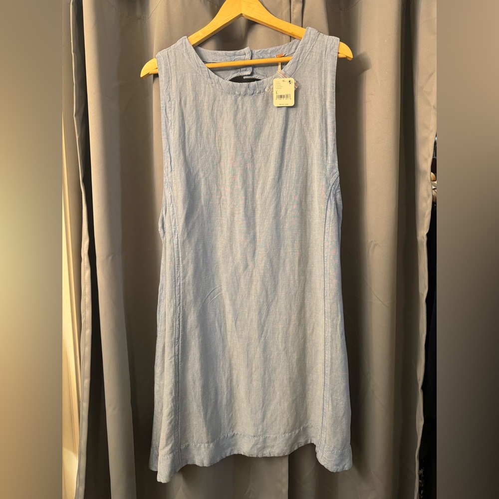 Free People Linen Blend Mini Dress NWT large